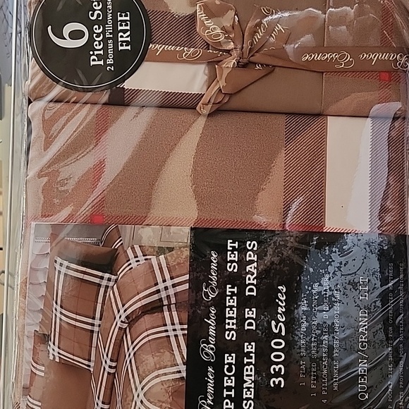 Queen Bamboo Essence Printed Sheet Sets – 6 pcs - Picture 6 of 6
